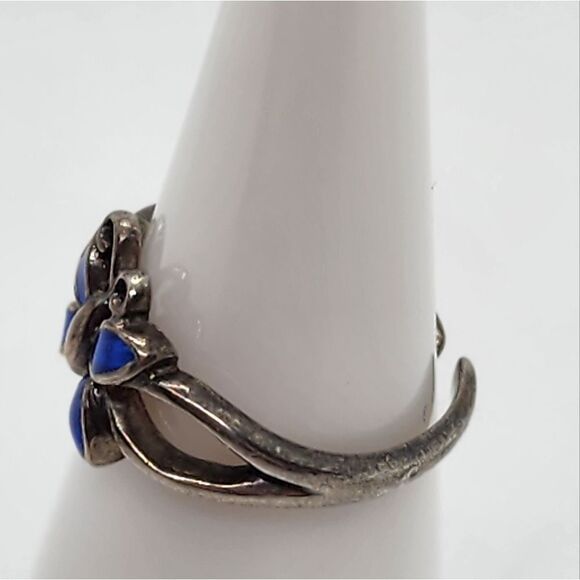 Nevada Silver Mine Sterling Silver Blue Butterfly Toe Ring - Picture 3 of 7